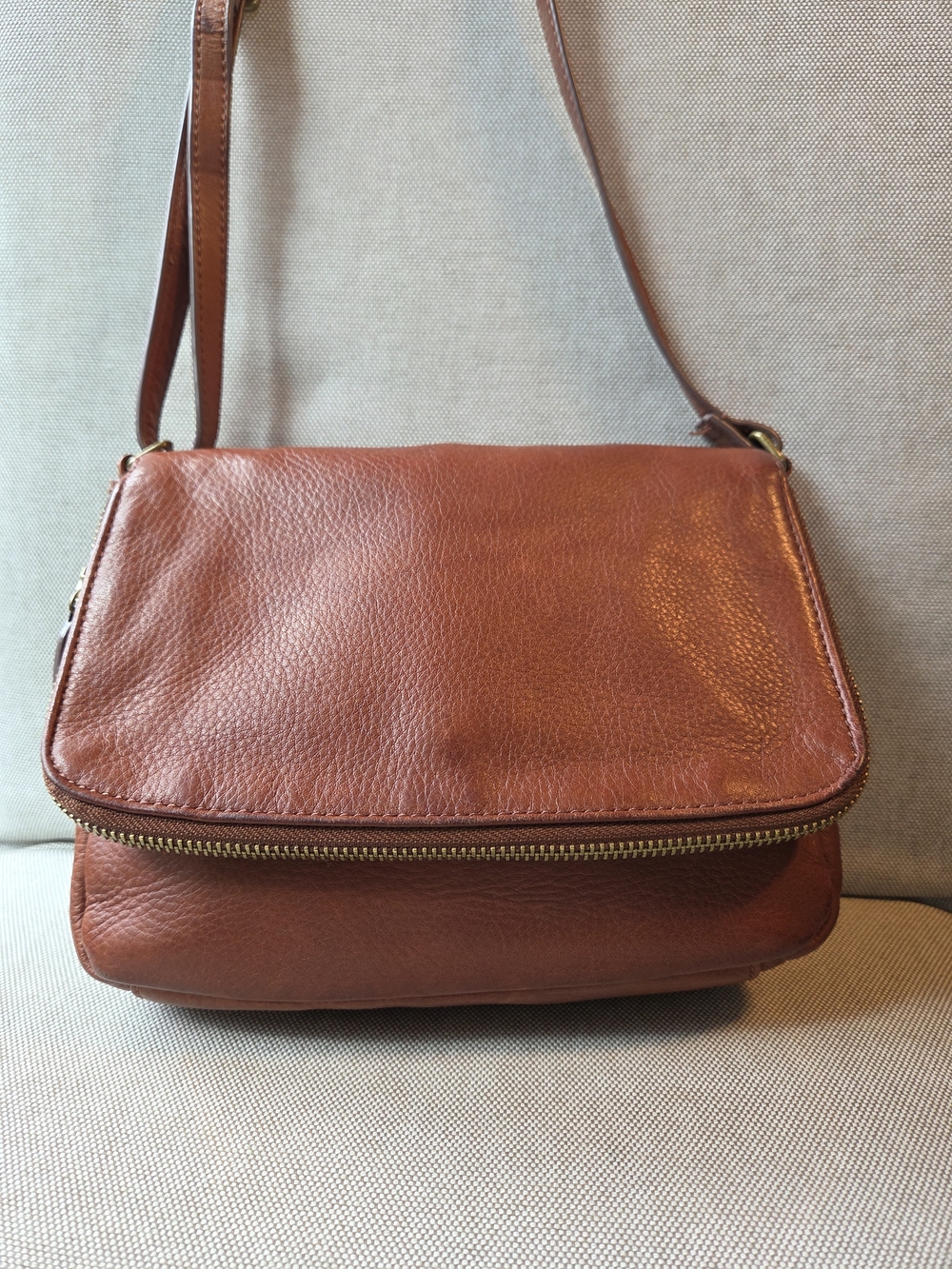 Margot New York Robbie Foldover Crossbody Bag Leather Shoulder Purse Clutch